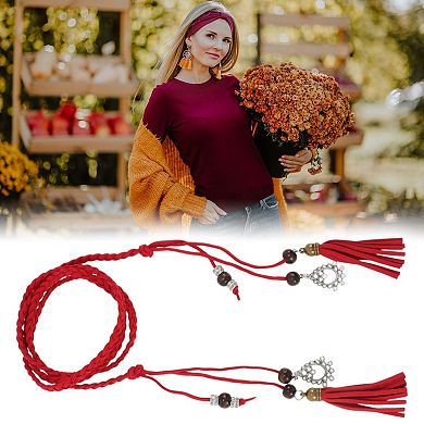 Ancient Style Tassel Adjustable Waist Belt 1 Pc