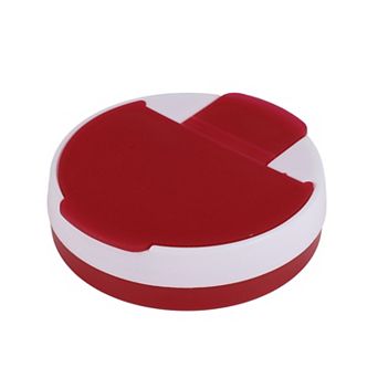 Durable 4 Grids Circular Rotating Pill Case for Travel 1 pc