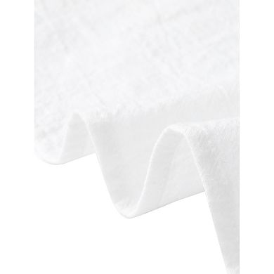 Short Sleeve Cotton Blouse for Women's Peter Pan Collar Button Up Crochet Panel Top