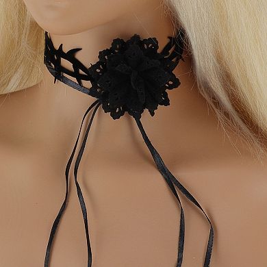 Rose Tie Choker Necklace 1 Pc