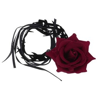 Rose Tie Choker Necklace 1 pc