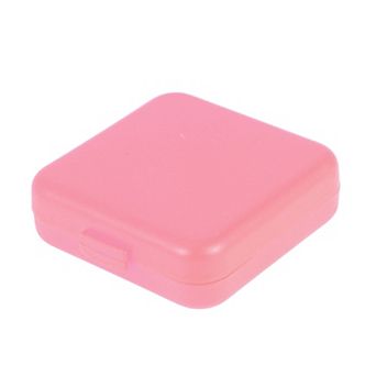 Portable 4 Grids Single Layer Square Pill Case for Travel 1 pc