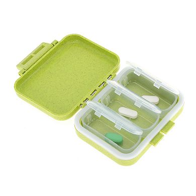 3 Grids Single Layer Independent Pill Box for Travel 1 Pc