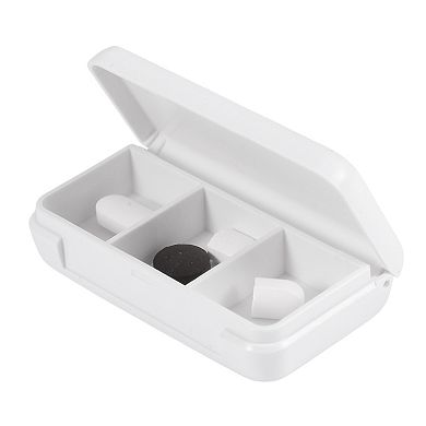 Durable 3 Grids Single Layer Pill Case for Travel 1 Pc