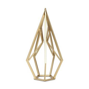 HomeRoots 14" Gold Metal Open Geometric Tabletop Sculpture