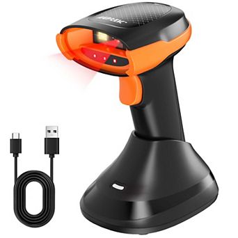 Bluetooth & 2.4GHz Wireless Barcode Scanner with Battery Indicator