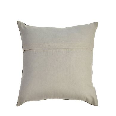 HomeRoots 20" X 20" Gray Chevron Wool Blend Zippered Down Pillow