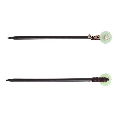 Hair Chopstick for Women Black Green 1 Pc