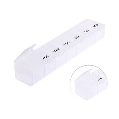 Waterproof 7 Grids Single Row Hung-Chain Pill Case for Travel 1 Pc