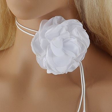 Rose Flower Bandages Choker Necklace 1 Pc