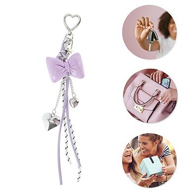 Fashionable Bow Heart Handbag Charms Keychains 1 Pc