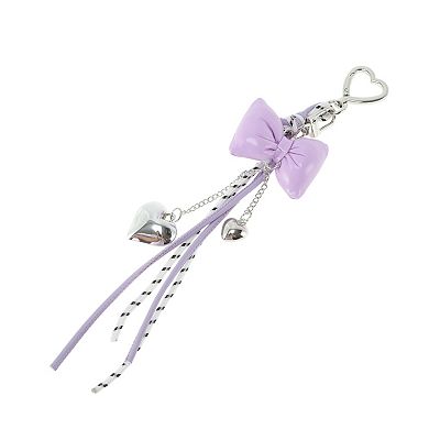 Fashionable Bow Heart Handbag Charms Keychains 1 Pc