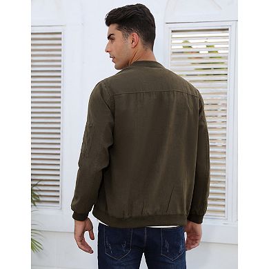 Men's Bomber Jacket Lightweight Casual Stylish Light Flight Jacket Windbreaker Varsity Jackets