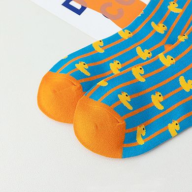 Womens Cotton Blend Crew Socks 2 Pair Pack Fun Pattern Casual Everyday Socks