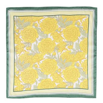 Womens Floral Print Square Scarf Lightweight Satin Versatile Styling Fashion Accessory