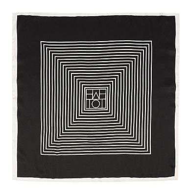 Womens Square Scarf Geometric Stripe Design Lightweight Versatile Fashion Accessory