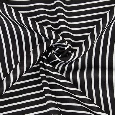 Womens Square Scarf Geometric Stripe Design Lightweight Versatile Fashion Accessory