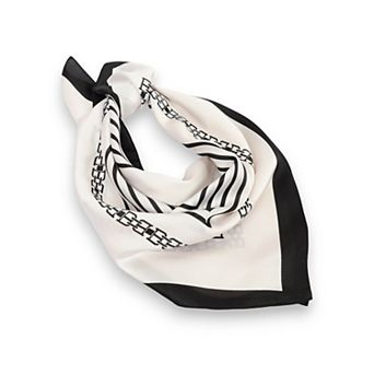 Womens Square Scarf Geometric Stripe Design Lightweight Versatile Fashion Accessory