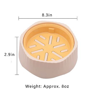 Pet Slow Feeder Bowl with Removable Insert, Non-Slip Base, Convertible Design