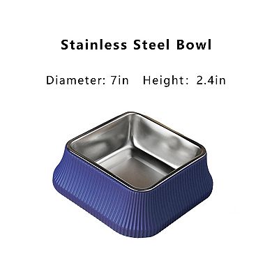 Stainless Steel Dog Bowl with Non-Slip Base and Removable Inner Bowl