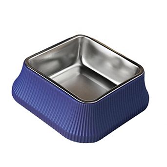 Stainless Steel Dog Bowl with Non-Slip Base and Removable Inner Bowl