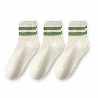 Womens Cotton Blend Crew Socks 3 Pair Pack Soft Ribbed Casual Everyday Fit