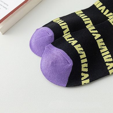 Womens Crew Socks 2 Pair Pack Soft Knit Fun Pattern Casual Socks