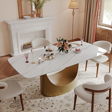 Modern Extendable Dining Room Table - 63" to 94.5" Extendable Dining Room Table for 6-12