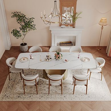 Modern Extendable Dining Room Table - 63" to 94.5" Extendable Dining Room Table for 6-12