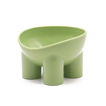 Elevated Tilted Cat Food Bowl with Raised Base for Comfortable Feeding