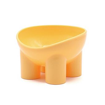 Elevated Tilted Cat Food Bowl with Raised Base for Comfortable Feeding
