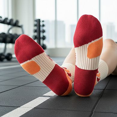 Womens Athletic Crew Socks Cotton Blend Breathable Fit 3 Pair Pack