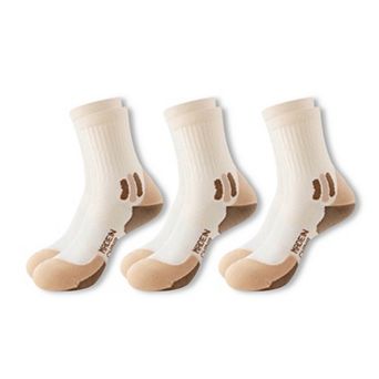 Womens Athletic Crew Socks Cotton Blend Breathable Fit 3 Pair Pack