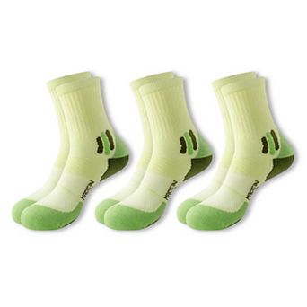 Womens Athletic Crew Socks Cotton Blend Breathable Fit 3 Pair Pack