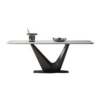 71" Modern Dining Table for 6, Sintered Stone Dining Table Top