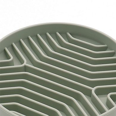 Pet Slow Feeder Bowl with Non Slip Base Silicone Licking Mat Design for Cats and Dogs
