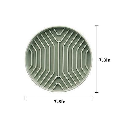 Pet Slow Feeder Bowl with Non Slip Base Silicone Licking Mat Design for Cats and Dogs