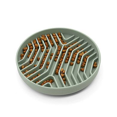Pet Slow Feeder Bowl with Non Slip Base Silicone Licking Mat Design for Cats and Dogs