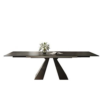 Modern Expandable Dining Table- 63" to 94.5" Extendable Dining Room Table