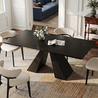 Modern Expandable Dining Table- 63" to 94.5" Extendable Dining Room Table