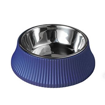 Stainless Steel Dog Bowl with Non-Slip Base, Square Feeding Bowl for Food and Water