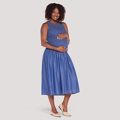 Maternity Motherhood® Smocked Midi Tank Dress