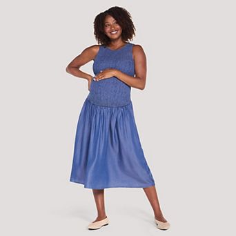 Maternity Motherhood® Smocked Midi Tank Dress