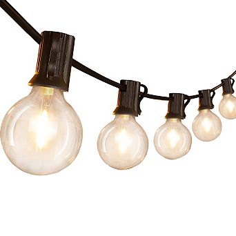 Ollny 25FT G40 Outdoor String Lights (13 Bulbs, IP45 Waterproof, Connectable, 1 Spare Bulbs)