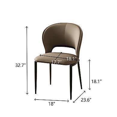 Modern Dining Chair Sets, PU Leather Kitchen Chairs with Backrest