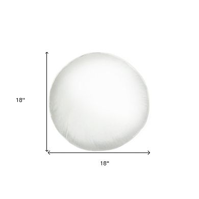HomeRoots 18" White Round Throw Pillow Insert