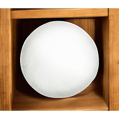HomeRoots 18" White Round Throw Pillow Insert