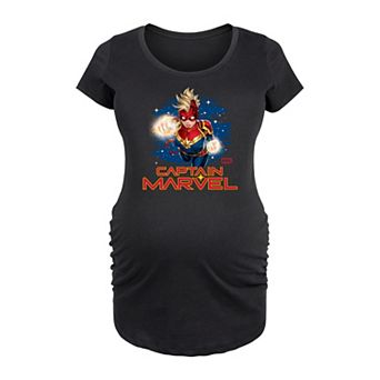 Maternity Marvel Captain Marvel Logo Graphic Tee