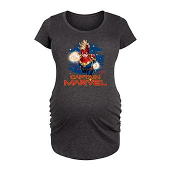 Maternity Marvel Captain Marvel Logo Graphic Tee