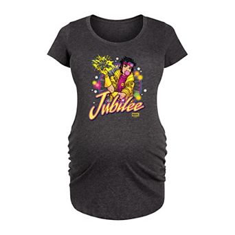 Maternity Marvel X-Men Jubilee Logo Graphic Tee